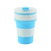 Mugs 350ML Silicone Folding Cup Collapsible Mug With Cover Coffee Travel Outdoors Portable Water Drinking Tea Cups Multi function 20220601 D3