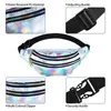 Holografische Gürteltasche, Sport-Hüfttasche mit Reißverschluss, verstellbarer Gürtel, Hologramm-Metallic-Farbe, durchsichtig, modische PU-Taschen für Damen, Herren, Kinder, Reisen, afrikanisches Camping