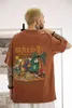 TKPA American Street 인쇄 짧은 슬리브 티셔츠 패션 브랜드 남자와 여자 힙합 빈티지 여름 느슨한 둥근 목 탑