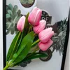 Fiori decorativi Ghirlande Teste Silicone di lusso Real Touch Tulipani Bouquet Matrimonio Soggiorno Vasi Decorazione domestica fai da te Fiore artificiale