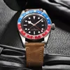 Schwarz Bay Design Men Automatic Automatic Mechanical Watches Military Sport Swim Diving Japphire Luminous Leather Watch Man Ckock