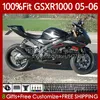 OEM glossy black MOTO Body For SUZUKI GSXR 1000 CC K5 GSX-R1000 2005 2006 Bodywork 122No.92 GSXR-1000 GSXR1000 1000CC 05 06 GSX R1000 05-06 Injection Mold Fairings Kit