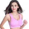 7 farben Frauen Yoga Sport Bh Fitness Lauf Weste schlaf Unterwäsche Gepolsterte Crop Tops Unterwäsche Keine Wirerim Weibliche gym top bhs T200601