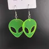 Moda Creative Green Alien Charm Symulacja Butelki Mineralnej Kolczyki Cute Handmade Kobiet Biżuteria