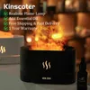 Kincoter Aroma Diffusore Air Humidifier ALTRASONIC COOL MISH CREAKER FOGGER LED LADA FLAME FLAME DIFUSOR 220719