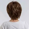 Easihair Short Honey Brown Cynthetic Brown for Women Layered Layered Natural Hair Part Daily Wig Heat Resistant 220525