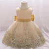 Girl's Dresses Sequin Big Bow Baby Girl Dress 1 Year Birthday Party Wedding For Borns Kids Tutu Christening Ball Gown Clothes Vestidos