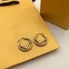 Designer Luxury Women Earring Fashion Letter F Stud örhängen Guldman Earring Högkvalitativ smyckespresent