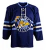 Throtedo Walleye Ice Hockey Jerseyメンズ刺繍ステッチ任意の数字と名前Jerseys