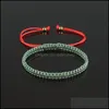 Bracelets de charme Bracelet de corde tressée minimaliste Femmes hommes ajusté Lucky Red Thread Brazalete Yog Bdesybag DHB3A