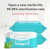 Fast stock 75% Alcohol Wipes dipe 200x150mm Anti Wet Wipe Portable Disinfecting Dipe 50pcs pack Antiseptic Cleanser Sterilization C0621G03