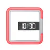 3D LED Zegar ścienny Cyfrowy Stół Zegar Alarm Lustro Duża Ściana Nowoczesna Design Nightlight Dla Domu Dekoracje Województwa 220426
