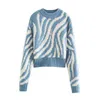 Autumn and winter new women's Pullover lazy loose round neck long sleeve animal jacquard sweater