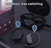 TWS Earhook Fones de ouvido Bluetooth sem fio Fones de ouvido para jogos esportivos à prova d'água para iPhone Android Samsung pode carregar o telefone 1000mAh Caixa de carregamento preta 60H