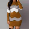 2022 Новая мода вязаная многоцветная весна осень волна полосатый повседневная длинный рукав тонкий свитер тонкий подходящий рождественские свитера