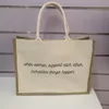 Wholesales 100pcslot Personalized Customization Jute Eco Friendly Reusable Women ShoppingGift Bag 220704