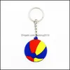 Party Favor Event Supplies Festive Home Garden Flexibility Key-Chain Basketball Keys Chain Volleyball Durable Sun-Proof Bardian Key Ring S