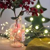 パーティーデコレーション10/20/30/50/100 LEDバッテリー駆動の防水銅線妖精ストリングライトガーデンアウトドアクリスマス装飾
