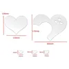 Mirrors Heart-shaped Acrylic Wall Stickers Self-adhesive Mirror Decal Art Removable Wedding Decoration Kids Room DecorMirrors