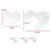 Miroirs en forme de coeur Acrylique Stickers Muraux Auto-adhésif Miroir Decal Art Amovible Décoration De Mariage Enfants Chambre DécorMiroirs