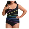 Dambadkläder Dam 4XL Plus Size One Piece Baddräkter Sommar Push-up Vadderad brasiliansk baddräkt Strandkläder Badbikiniset Dam