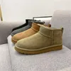 2022 Designer Klassieke Vrouwen Warm 585401 Dames Mannen Boot Mini Enkellaars Dune Gesp Sneeuw Half Knie Slippers