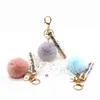 12 Cores Ful Fur Pom Pom Pom Chaves Soft Faux Fur Ball Car Key Ring Women Bolsa Bolsa Pingente Pingente Chaços Charms Presentes