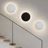 Lâmpada de parede Sensor de luz redonda Bedro Simples Bedaircase corredor corredor corredor toque lâmpadas de escurecimento LED Indução Human Inductionwall