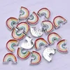 20 pz/lotto arcobaleno colorato ciondolo medaglione galleggiante adatto per gioielli ciondolo medaglione vivente memoria magnetica in vetro