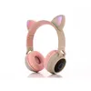 Cat Cute Ears سماعات الرأس اللاسلكية الكرتون Bluetooth Headphons Headphons Spossplosion E-sports E-sports