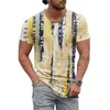 Summer Men s överdimensionerade retro kortärmade t skjortor mode harajuku etniska 3d tryckt o nack t shirt camiseta mujer streetwear 220618