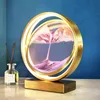 Creatieve LED -tafellamp 360 Roteerbaar bewegende Sand Art Picture Desktop Diy Quicksand decoratief licht met externe beste cadeau H220423