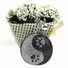 Cartoon female Korean velvet Rhinestone turtle Key Rings pendant cute Tai Chi yin and yang gossip shape bag tassel pendant keychain