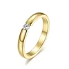 Wedding Rings 2022 Trendy Crystal Engagement Ring For Women Elegant Alliance Zircon Cubic Female Jewelry Gift Girlfriend