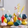 The Nordic Small Vase Simple Modern Ceramic Ornament Flower Decorative Porch Living Arrangements Table TV Cabinet 210409