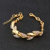 Bracelet Style Gold Women Girls Leaves Chain Bangle Luxury Wedding Jewelry Simple Fashion Elegant New