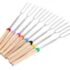 Outils de barbecue en acier inoxydable bâtons de torréfaction de guimauve extensible rôtissoire télescopique cuisson/cuisson/barbecue fy5233 0412