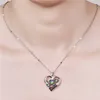 Collana semplice con pendente Fashion Love Ciondolo a forma di cuore con zircone Collana con anello 9180