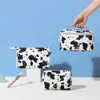 Storage Bags 1Pcs PU Cosmetic Bag Ins Wind Cow Pattern Portable Travel Out Milk BagStorage