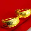 Hoop & Huggie Womens Jewelry Yellow Gold Filled Matte EarringHoop