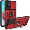 Cases For Xiaomi Redmi 10 Prime Redmi10 6.5 Inch Case Slide Window Lens Protection Ring Holder Shockproof Armor Tpu Fender Back Cover