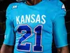 Maglia da calcio Nik1 Kansas Jayhawks NCAA College Gale Sayers Velton Gardner Jason Bean Mason Fairchild Trevor Wilsom Kyron Johnson Carter