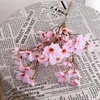 Decorative Flowers & Wreaths 3pc Silk Artificial Flower White Cherry Blossom Wedding Party Decoration High Quality Simulation Fake Home Bouq