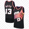 ديفين بوكر كريس بول 1 كرة السلة قميص 2023 DeAndre Ayton Steve Nash Charles Barkley Jerseys 13 City Mens Retro Shirt Black Mesh