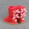 2022 Fashionabla Short 3280 Women Snow Boots 2 Zebra Stripes Bow Keep Warm Boot Fårskinn Plush Boots W Dustbag Card Top Quality