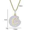 Fashion- cookie diamonds pendant necklaces for men women luxury crystal cooky pendants 18k gold palted copper zircons gold silver 225C