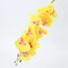 Couronnes de fleurs décoratives 9 têtes blanches fleur de Phalaenopsis artificielle Real Touch papillon orchidée décor à la maison centres de table de mariage Decora