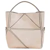 Lederen geometrische stiking dames s tas mode trend messenger schoudertas draagbare mini tote kleine vierkante tas 220516