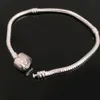 Fashion S925 Sterling Silver Plated Snake Chain Bracelet Fit Pandora Beads Charms Bracelet DIY Marking Jewelry