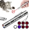 Laser Pet Cat Toy Fun Pointer Red Dot Light LED S Interactive S Pen 3-in-1 Tillbehör 220510